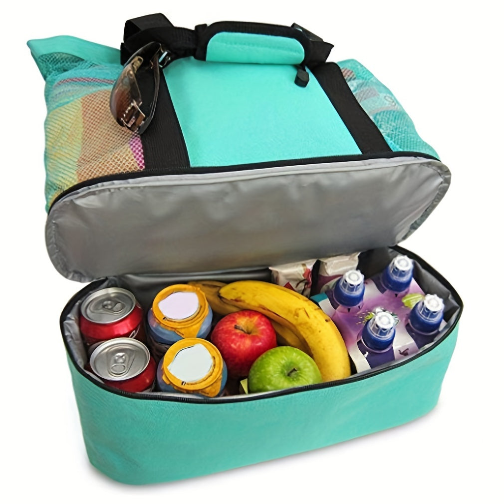 Insulated Mesh Bag Multifunctional Cooler for Outdoor Beach Picnic