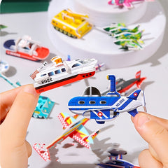 25 Pack Kids DIY Puzzle Toy Set - Tank & Airplane Building Blocks - Party Favors