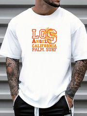 Men's Printed Crew Neck T-shirt for Summer