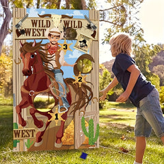 Cowboy Toss Game with Bean Bag - Summer Party Fun
