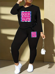 Halloween Outfit: Skull Print Top & Leggings Set