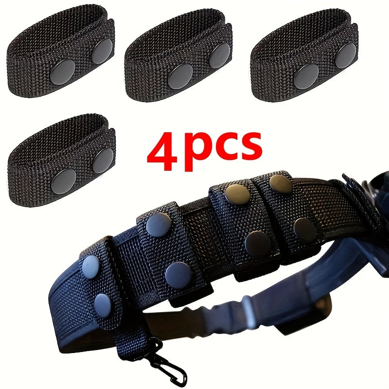 4pcs Tactical Belt Buckles Heavy Duty Nylon Webbing Molle Belt Keepers