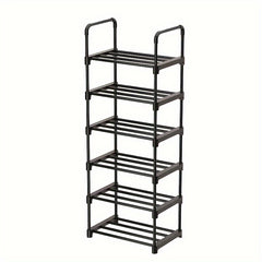6 Tier Shoe Rack Stackable Expandable Organizer for Home Living Room