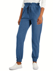Solid Lace Up Jogging Pants Women's Fitness Yoga Running Pants