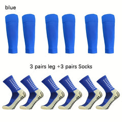 6 Pairs Sports Soccer Socks Breathable Sweat Absorbing Leg Cover