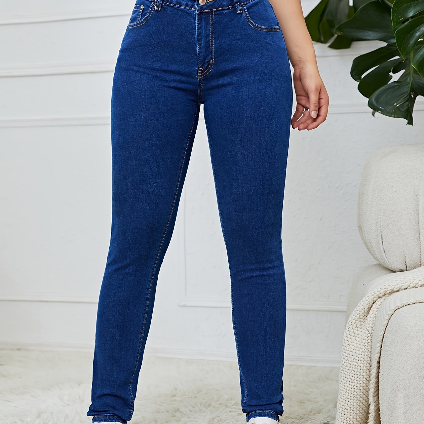 High Rise High Waist Skinny Jeans Women's Denim