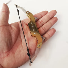 Golden Mini Bow and Arrow Toy Compound Bow Pulley Recurve Bow Toy