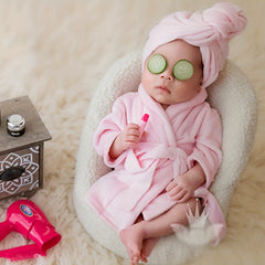 2pcs Baby Photo Bath Suit Thickened Bathrobe Prop