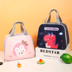 Cartoon Lunch Bag Oxford Cloth Bento Bag for Outdoor Camping
