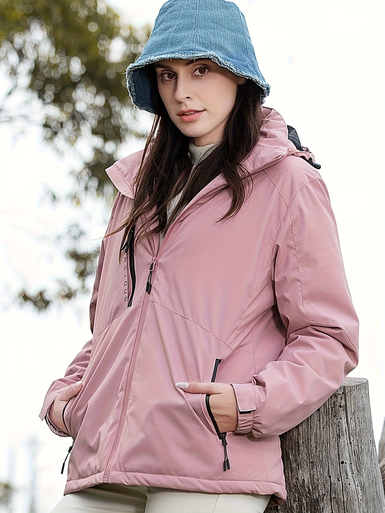 Women's Waterproof Outdoor Sports Jacket - Hooded, Hiking, Mountaineering