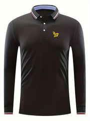 Men's Bee Print Long Sleeve Sports Shirt Top