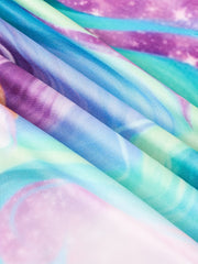 3D Unicorn Graphic Dress Girls Short Sleeve Party Gift Summer