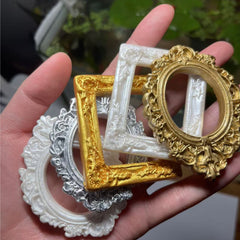 5pcs Mini Retro European Style Photo Frame Wall Decor Resin Golden and Silver