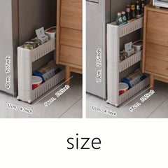 Slim Slide Out Pantry Storage Rack With 4 Large Baskets