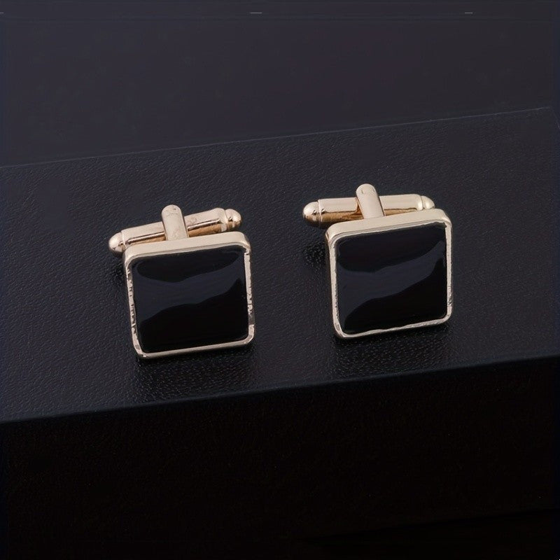Geometric Square Cufflinks for Men