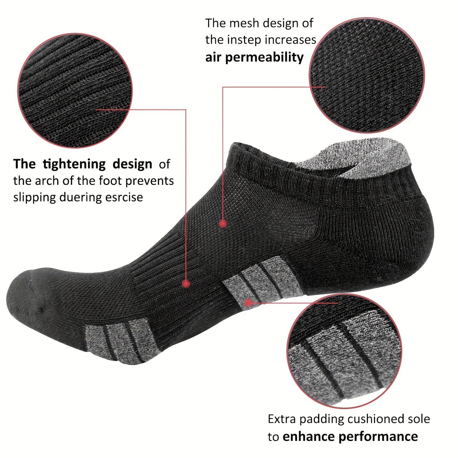 Low Cut Athletic Running Socks for Men & Women