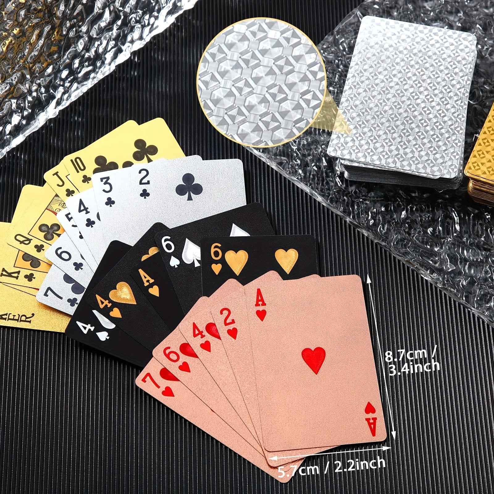 Waterproof Foil Poker Cards for Family Game Party