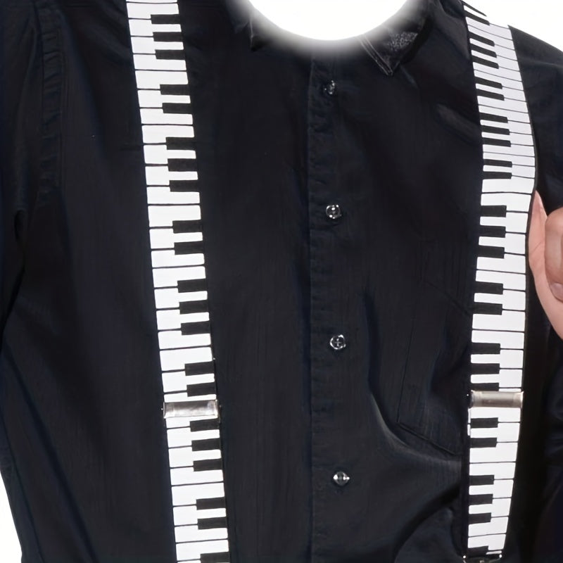 Adjustable Piano Keyboard Suspenders Music Party Supplies