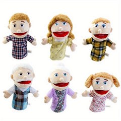 2pcs Happy Family Hand Puppet Plush Toy Rich Characters for Storytelling Fun