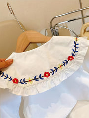Girls Embroidered Shirt, Long Sleeve Casual Blouse Top
