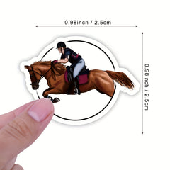 500pcs Horse Riding Stickers Waterproof Decals for Bottles Laptop Phone
