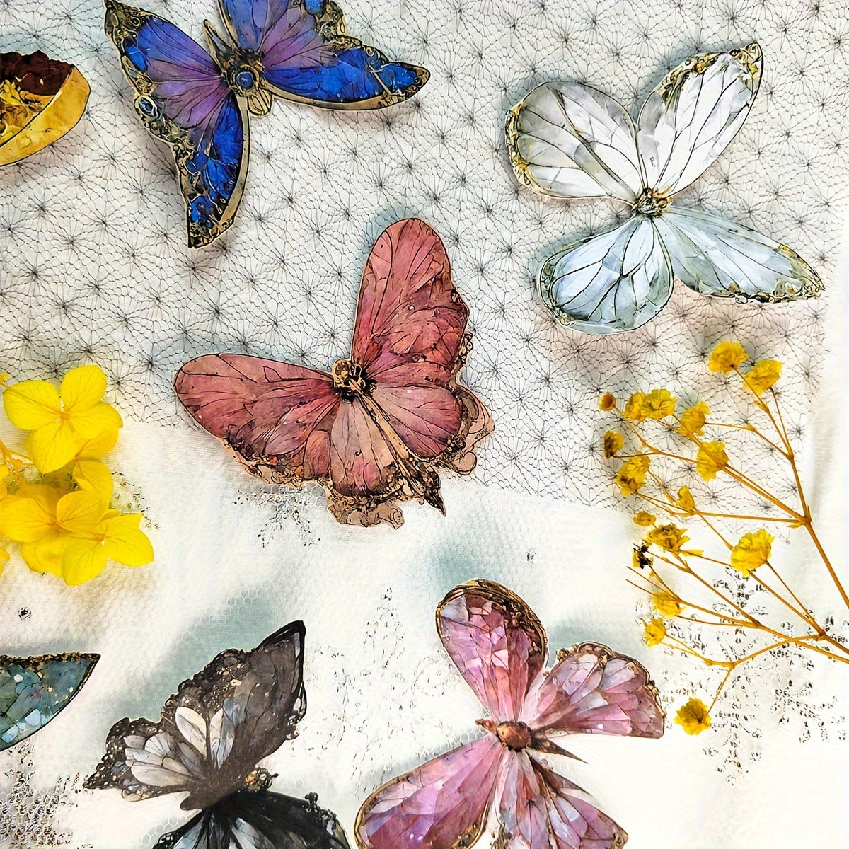 18 Sheets Vintage Butterfly Scrapbook Paper for DIY Crafts