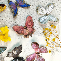 18 Sheets Vintage Butterfly Scrapbook Paper for DIY Crafts