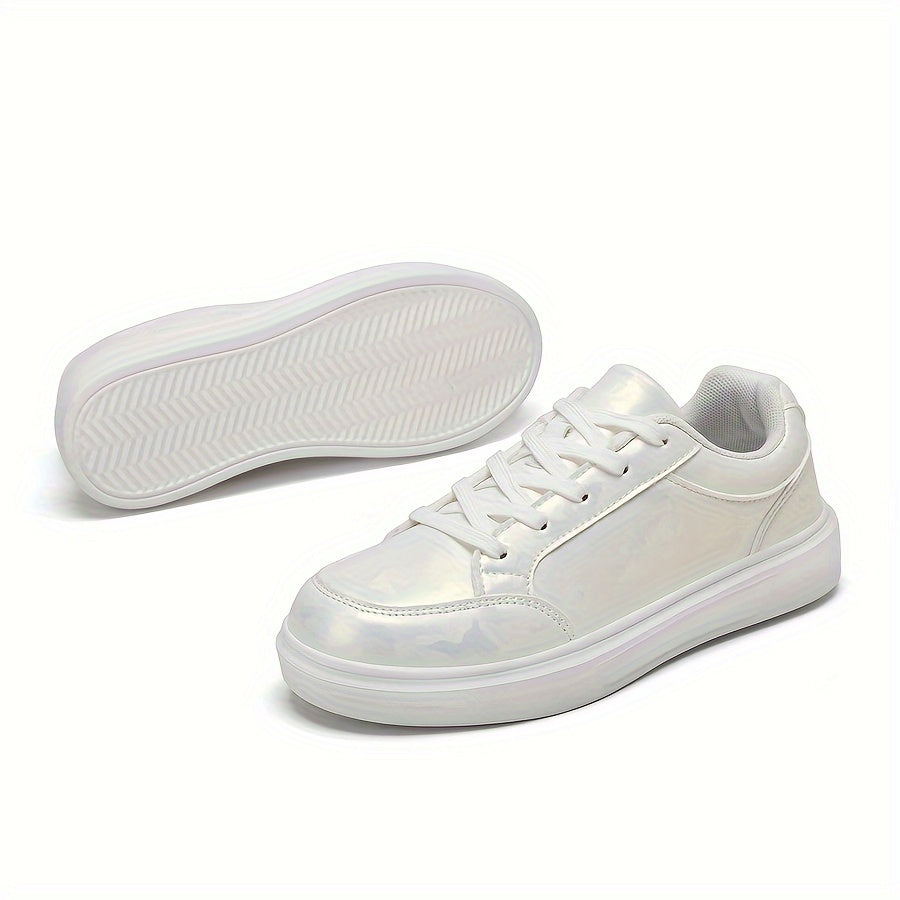 Women's Lace-up Skate Shoes Platform Sporty Casual Sneakers