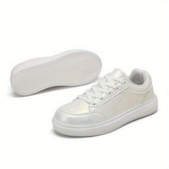 Women's Lace-up Skate Shoes Platform Sporty Casual Sneakers