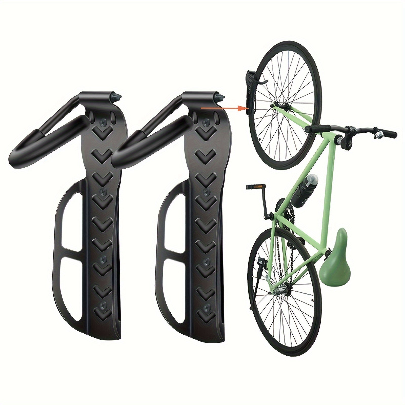 StoragePro Wall Mount Bike Rack - 65 Lb Capacity - Easy to Hang & Organize