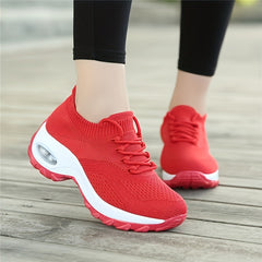 Women's Air Cushion Running Shoes Lace Up Sneakers