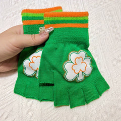 Half Finger Sports Gloves - Four Leaf Clover - Cold Proof & Warm
