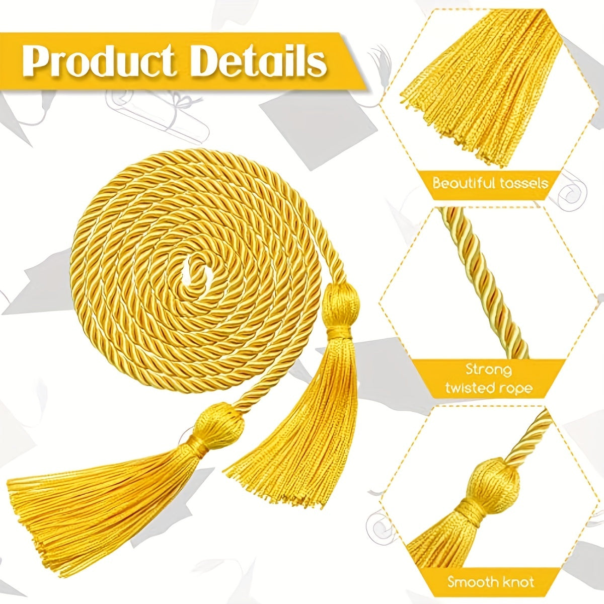 Graduation Cords Bulk Tassel Honor Cords Handfasting Cord Braided Polyester Yarn