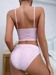 Wireless Push Up Bra & Panties Lingerie Set