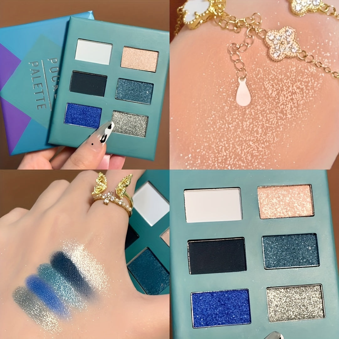 Peacock Green Eyeshadow Palette, Pearly Matte Finish