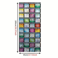 Colorful Mosaic Glass Window Sticker Privacy Protection Sunscreen UV Protection