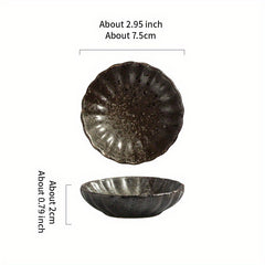 2pcs Ceramic Seasoning Dish Set for Soy Sauce Vinegar Hot Pot Dipping