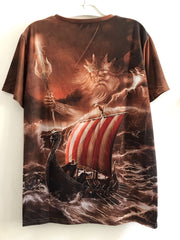 Sailboat 3D Print Men's Short Sleeve T-shirt Graphic Tee
