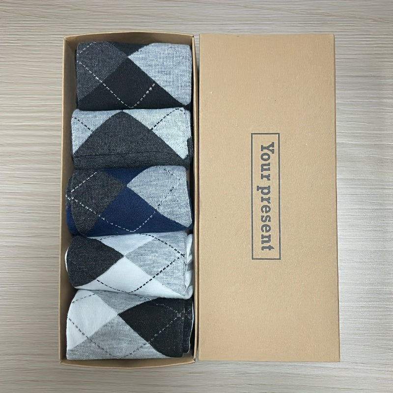 Men's Business Socks Anti-Odor Comfortable Crew Socks
