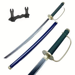 Wooden Samurai Sword with Display Stand for Games