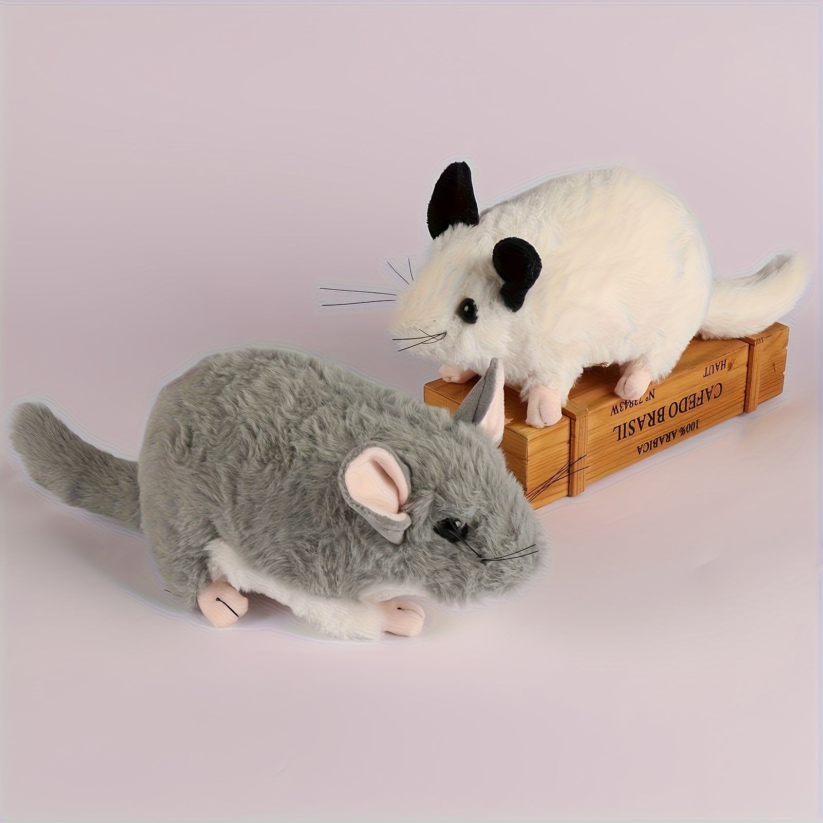 63in Lifelike Grey Chinchilla Plush Toy - Perfect for Holidays & Birthdays