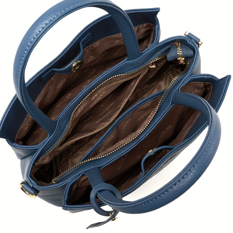 Large Capacity Cowhide Women's Tote Shoulder Bag