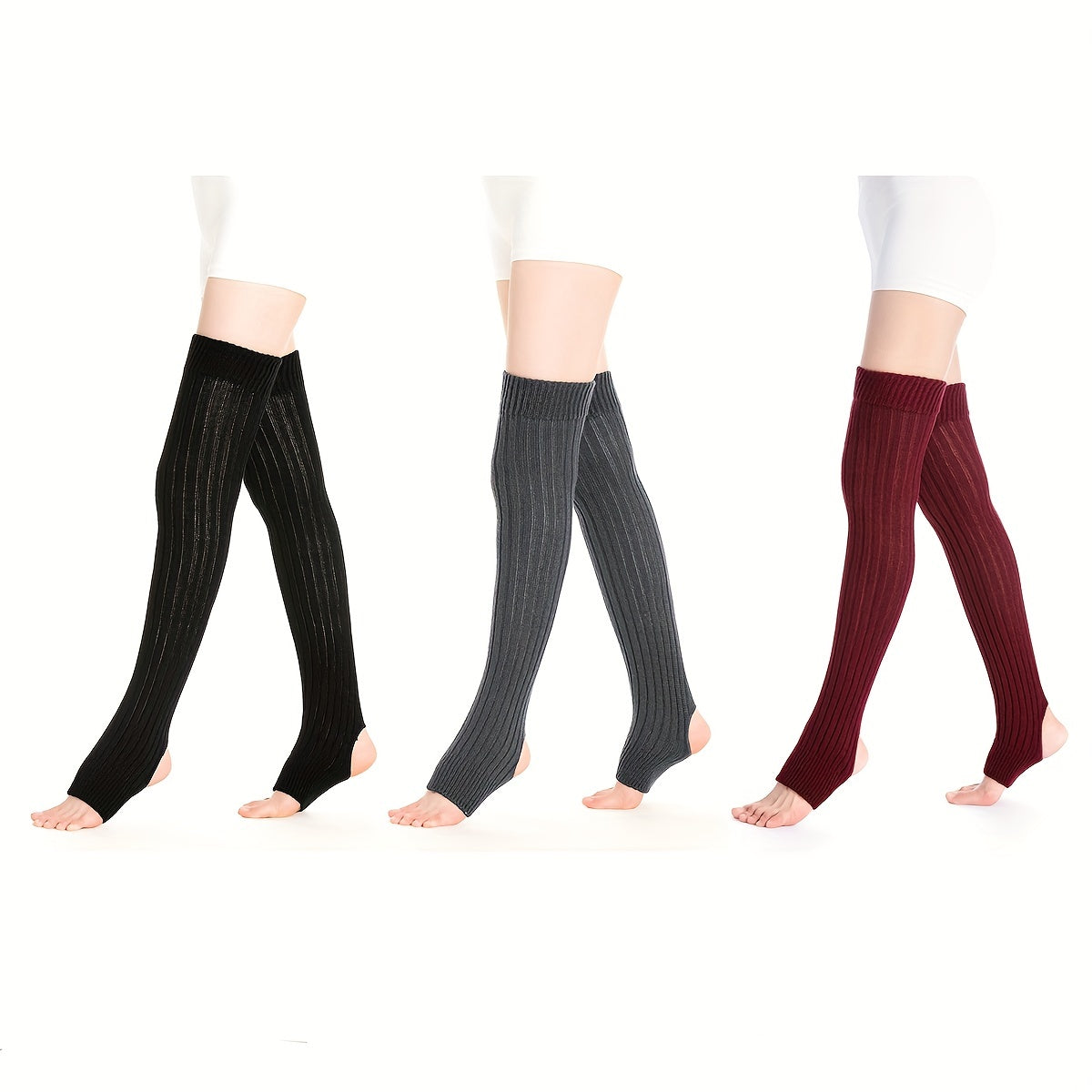 Knitted Leg Warmers Over the Knee Socks Women's Stockings