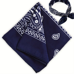 Paisley Print Bandana Neckerchief Hip Hop Cowboy Hankies Head Wrap