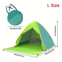 Portable Quick Opening Sunshade Rainproof Tent For 3-4 People