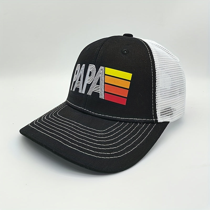 High PAPA Mesh Hat Unisex Adjustable Summer Print Baseball Cap