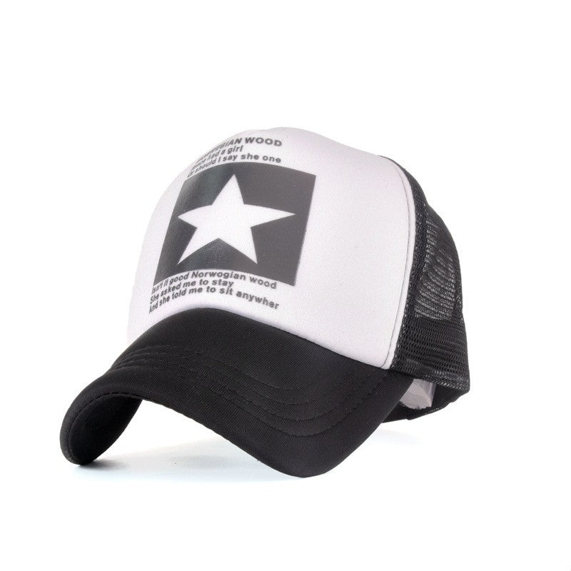 Pentagram Print Men's Casual Baseball Mesh Cap
