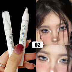 Long Lasting Glitter Highlighter Pencil Waterproof Silver