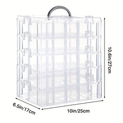 5-Layer Stackable Storage Box 50 Compartments Art Crafts Beads Paper Tape