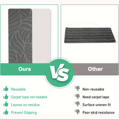 Non Slip Stair Treads for Wooden Steps - Set of 15 Leaf Gray
